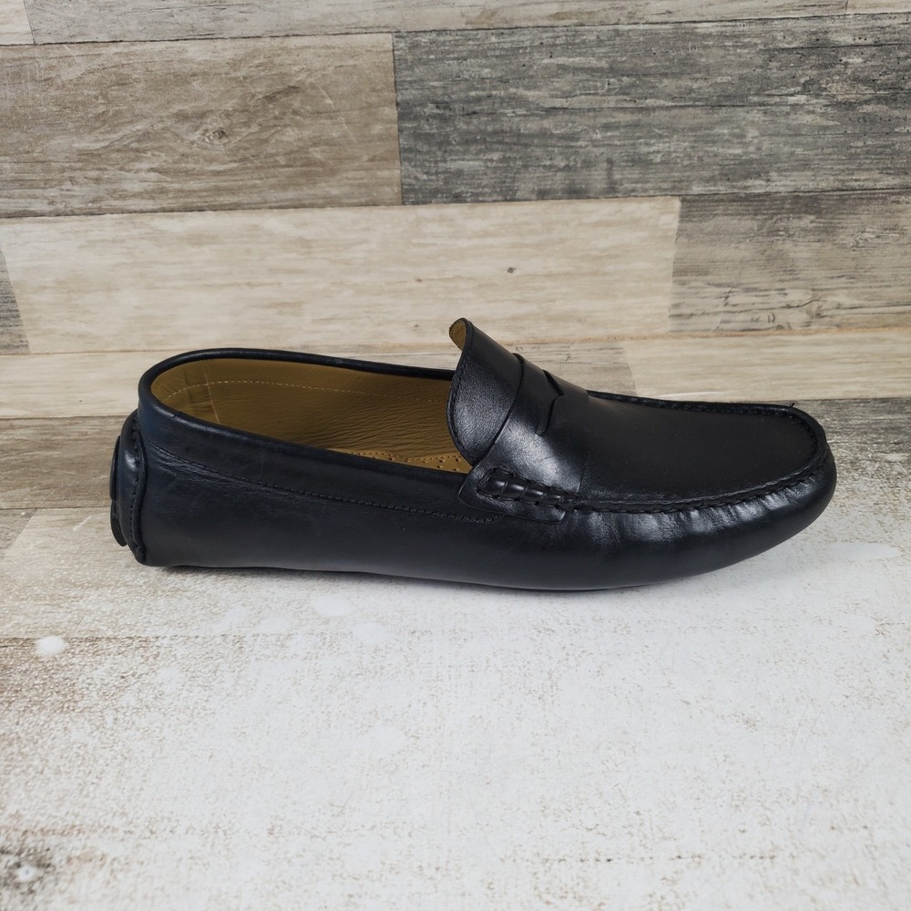 Vince Camuto Esmail Mens Driving Loafer Shoes Sz 8.5 M Black Slip On Comfort